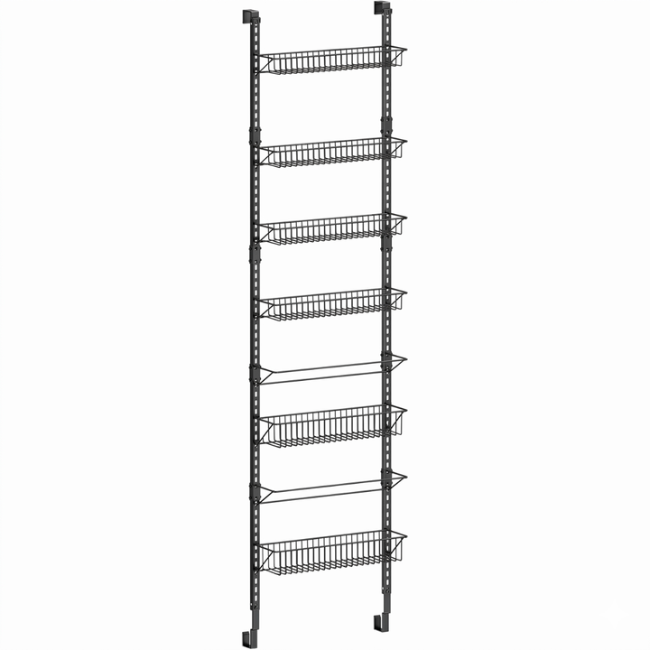 Organizador Cocina Ajustable Puerta 6 Niveles Negro Balsta