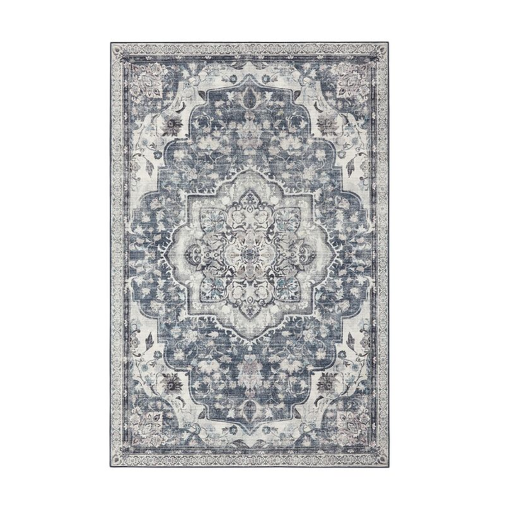 Alfombra Antideslizante Vintage Azul Claro Islev 92x61 cm