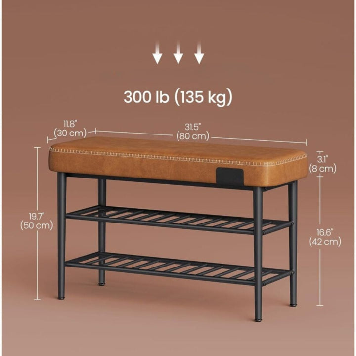 Mueble Zapatero Eco Cuero Cafe Rieti