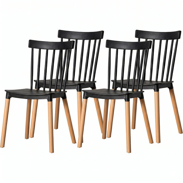 Pack de 4 Sillas Windsor Negra
