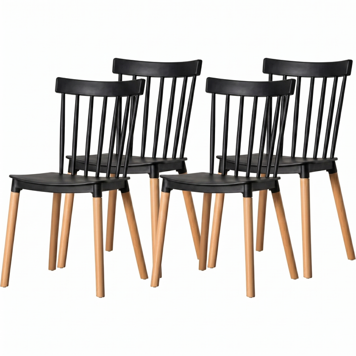 Pack de 4 Sillas Windsor Negra