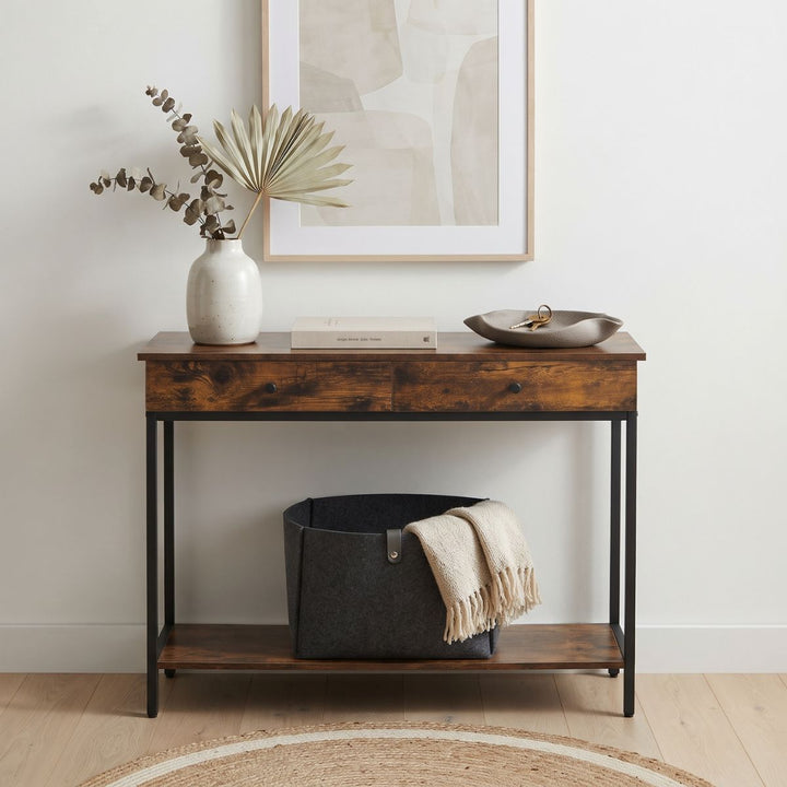 Mueble Recibidor Arrimo 2 Cajonera Bristol Estilo Industrial