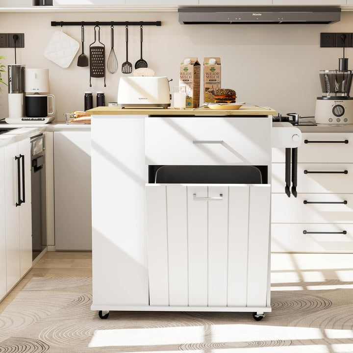 Isla de Cocina Blanca Organizador Multiuso Alme