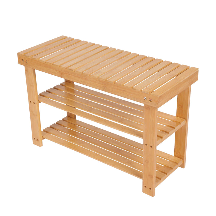 Banqueta Zapatero Bambú Madera 70x28x45cm Soholm
