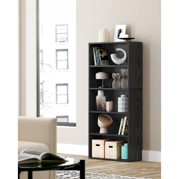 Estanteria Librero Clásico Negro 5 Niveles Vagla