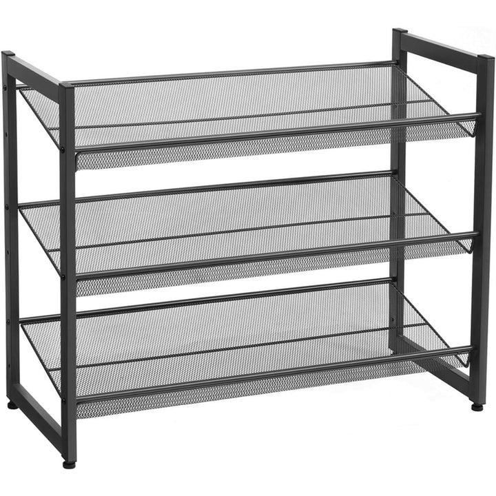 Zapatero Negro Metalico Organizador Skive