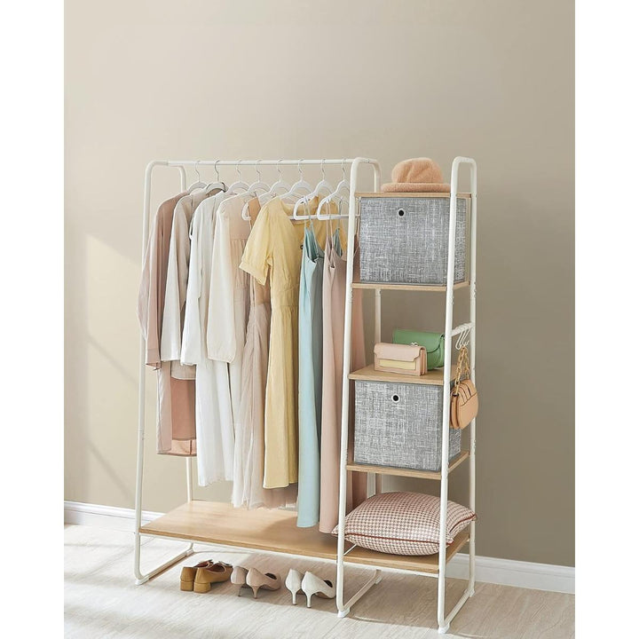 Mueble Organizador de Closet Perchero con 5 Estanterias Muor