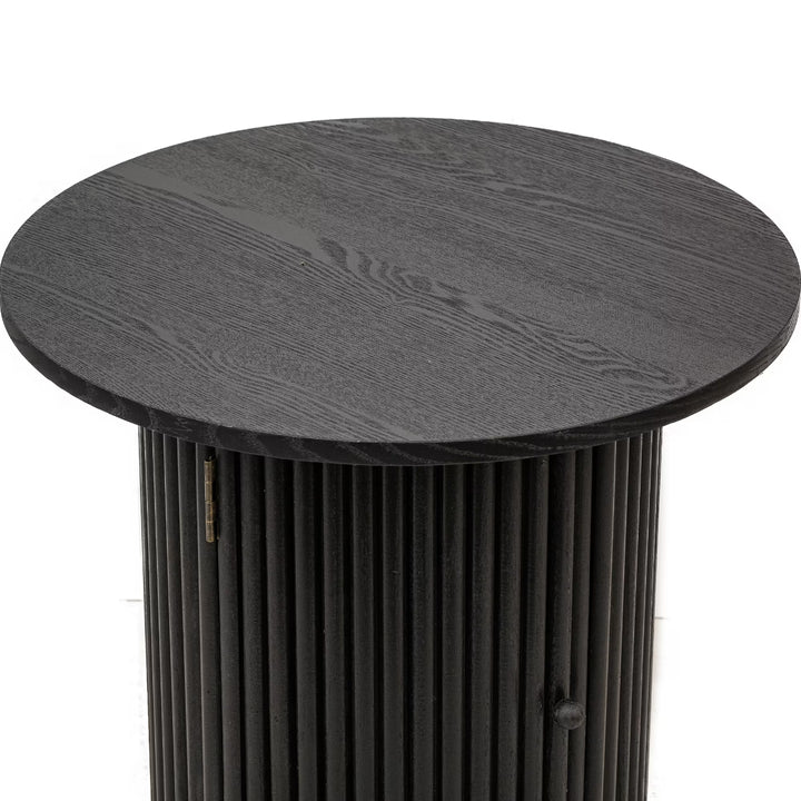 Mesa Auxiliar Redonda Alistonada Negra Lieksa