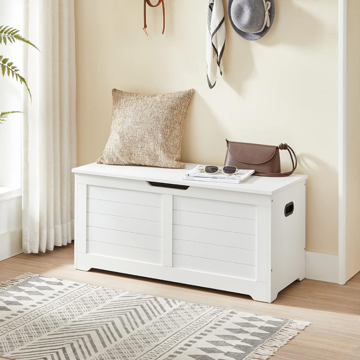 Banqueta Baul Almacenaje Blanco Saffle