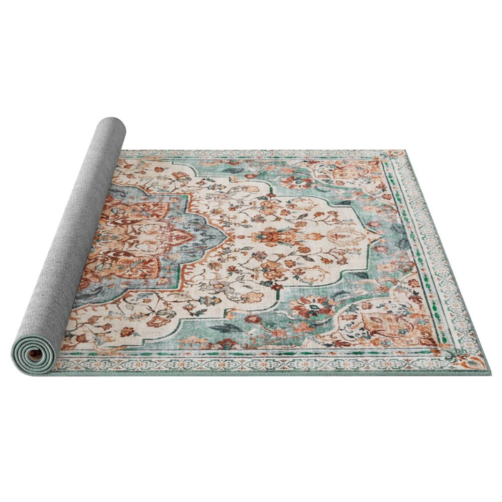 Alfombra Antideslizante Vintage Verde Agua Furuv 214x153 cm