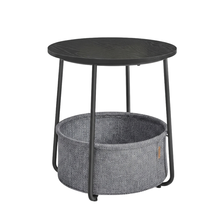 Mesa Auxiliar Negra con Canasto Lasvik