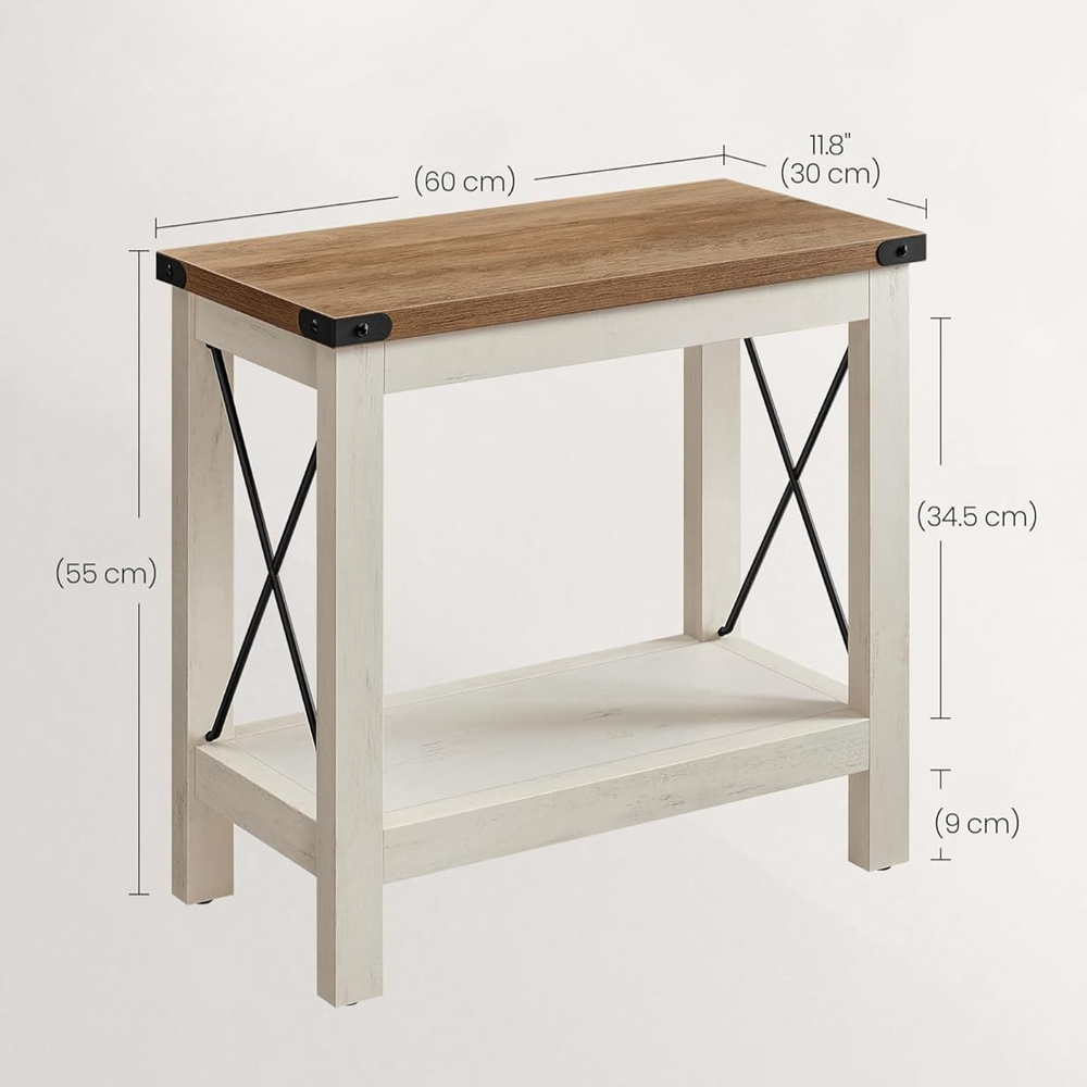 Medidas de la mesa lateral Murcia: 60 x 30 x 55 cm