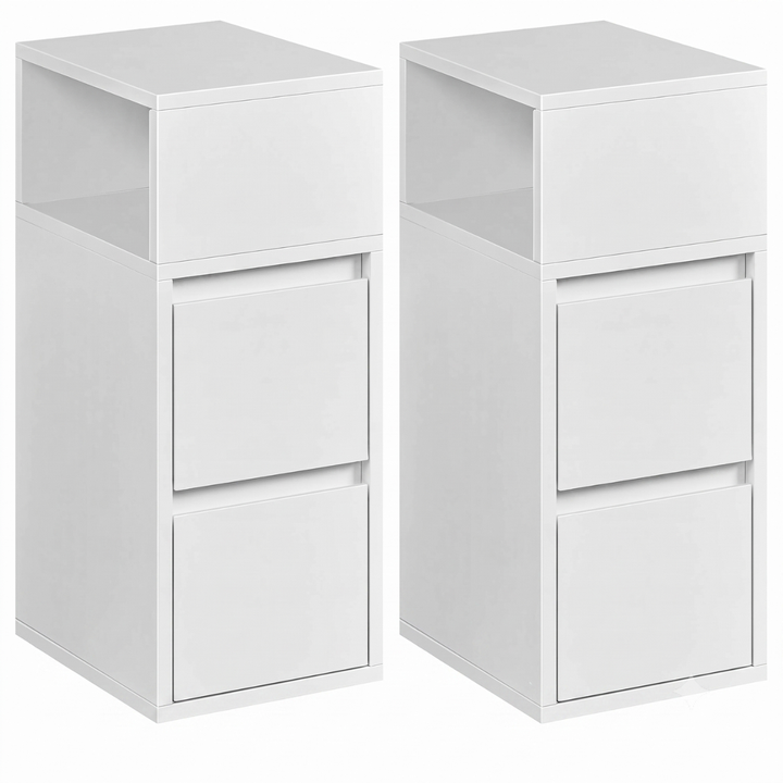 Set de 2 Veladores Blancos Langnes