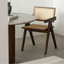 Silla de Comedor Chandigarh Madera y Ratán Natural Marrón