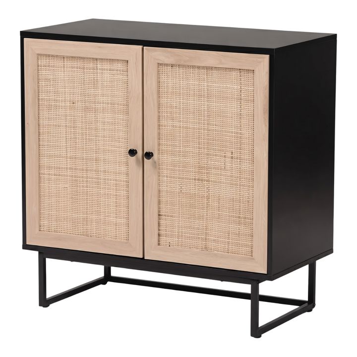 Mueble Buffet Aparador Ratan Negro Alvik