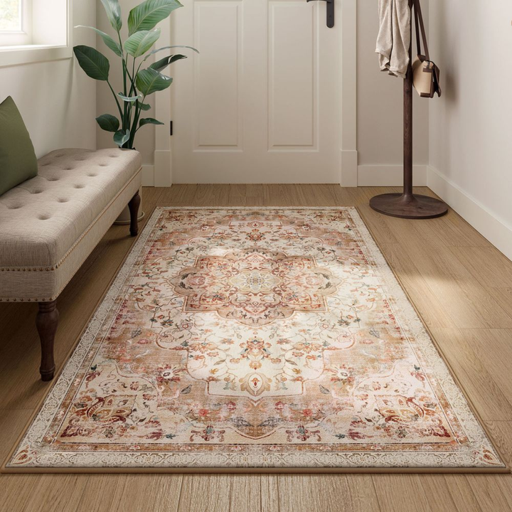 Alfombra Antideslizante Vintage Beige Nordvest 153x92 cm