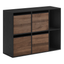 Mueble Organizador Negro con 4 Canastos de Tela Harslov