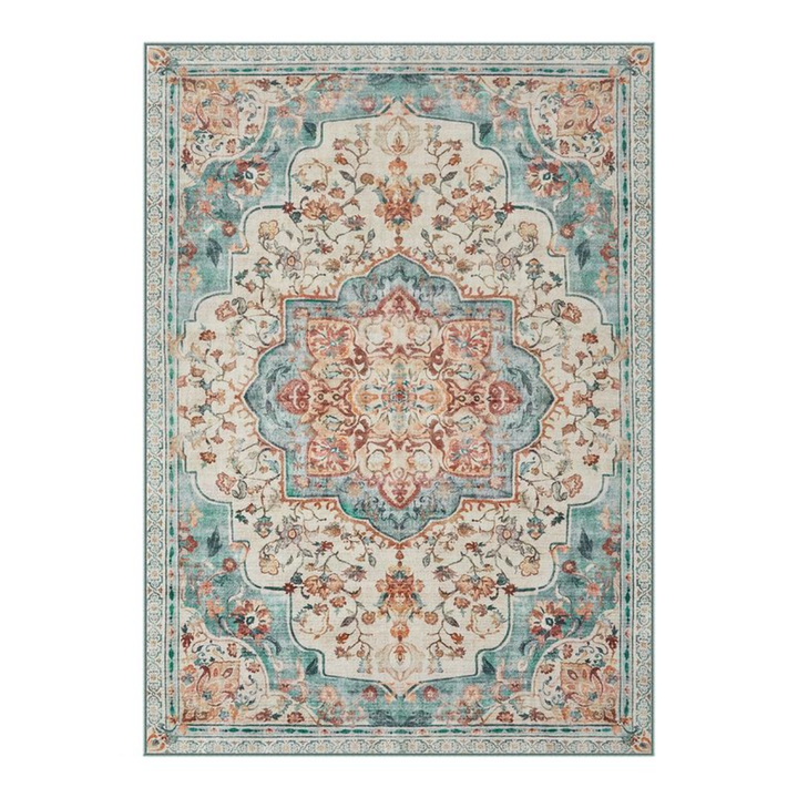 Alfombra Antideslizante Vintage Verde Agua Furuv 214x153 cm