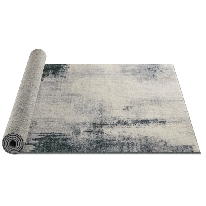 Alfombra Antideslizante Abstracta Gris Singo 214x153 cm