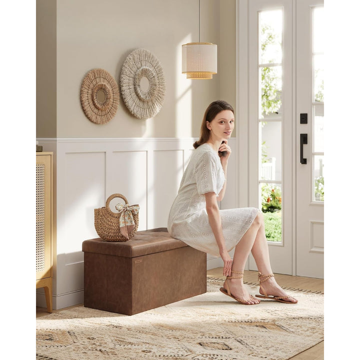 Banqueta Baul Almacenaje Otomana Ecocuero Skagen