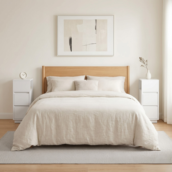 Set de 2 Veladores Blancos Langnes