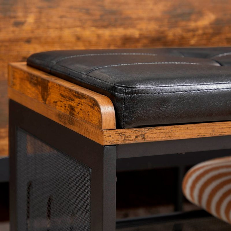 Asiento acolchado · Banqueta Zapatero Eco Cuero Murola