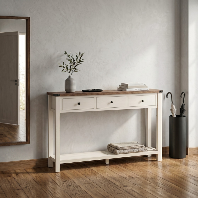Muy angosto · Mueble Recibido Arrimo con Cajonera Rústico Cádiz