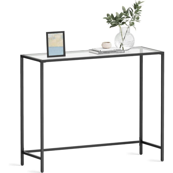 Recibidor Arrimo de Vidrio y Fierro Negro Skalby