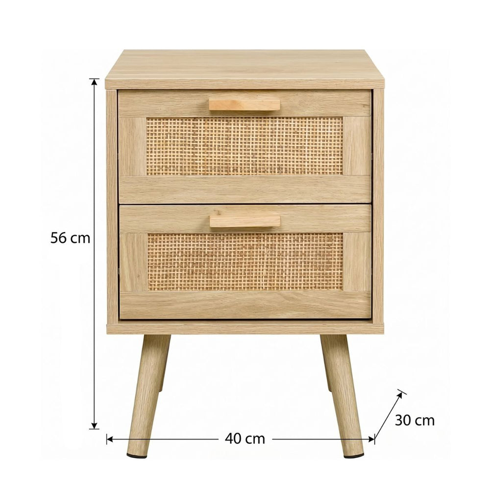 Medidas del velador Prato: 40 cm de ancho, 30 cm de fondo y 56 cm de alto