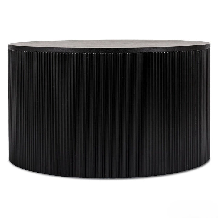 Mesa de Centro Redonda Alistonada Negra Kotka