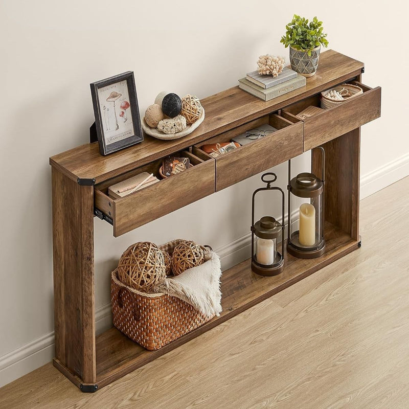 Madera envejecida · Mueble Recibidor Arrimo Marrón Rústico Hovsta