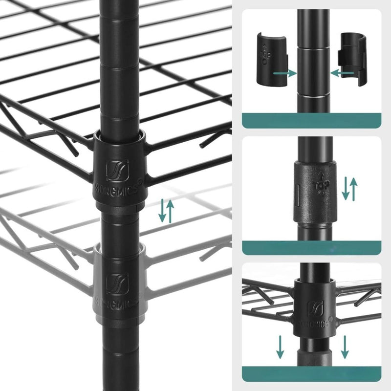 Altura ajustable · Estanteria Organizador Baño Cociña Ajustable 5 Niveles Taby
