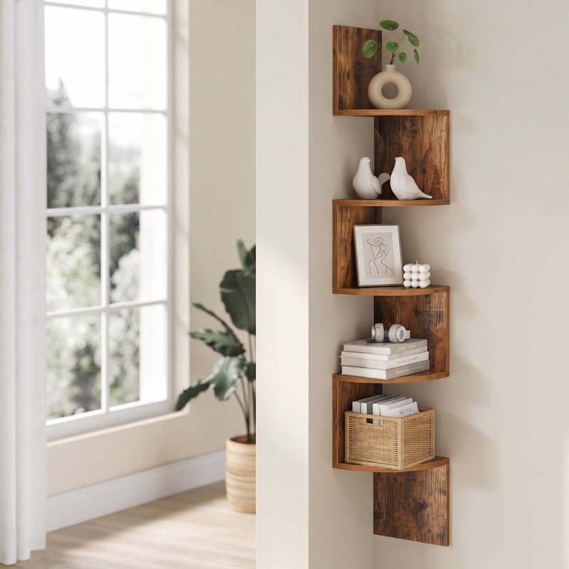 Aprovecha la esquina · Mueble Estante Esquinero ZigZag Estilo Industrial