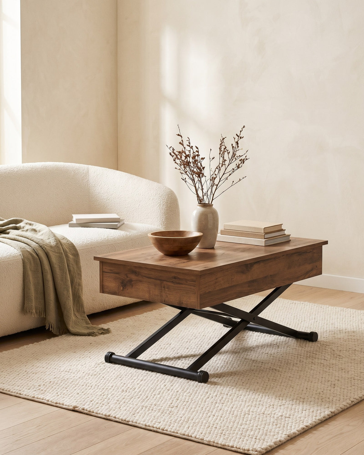 Mesa de Centro Rectangular Elevable Boden