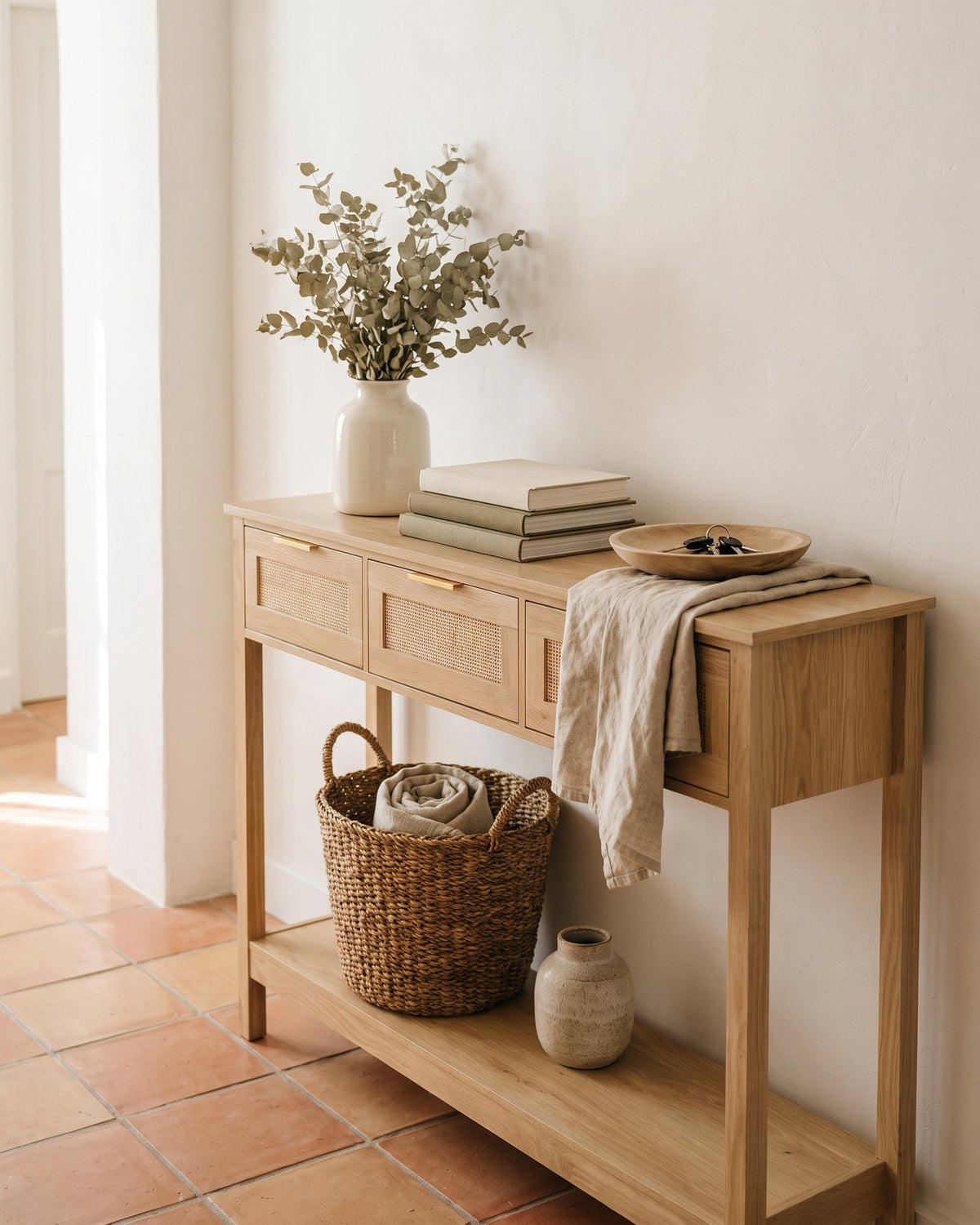 Mueble Recibidor Arrimo Ratán Arezzo