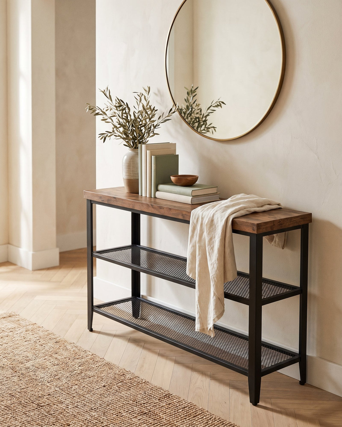 Mueble Recibidor Arrimo Farum Estilo Industrial