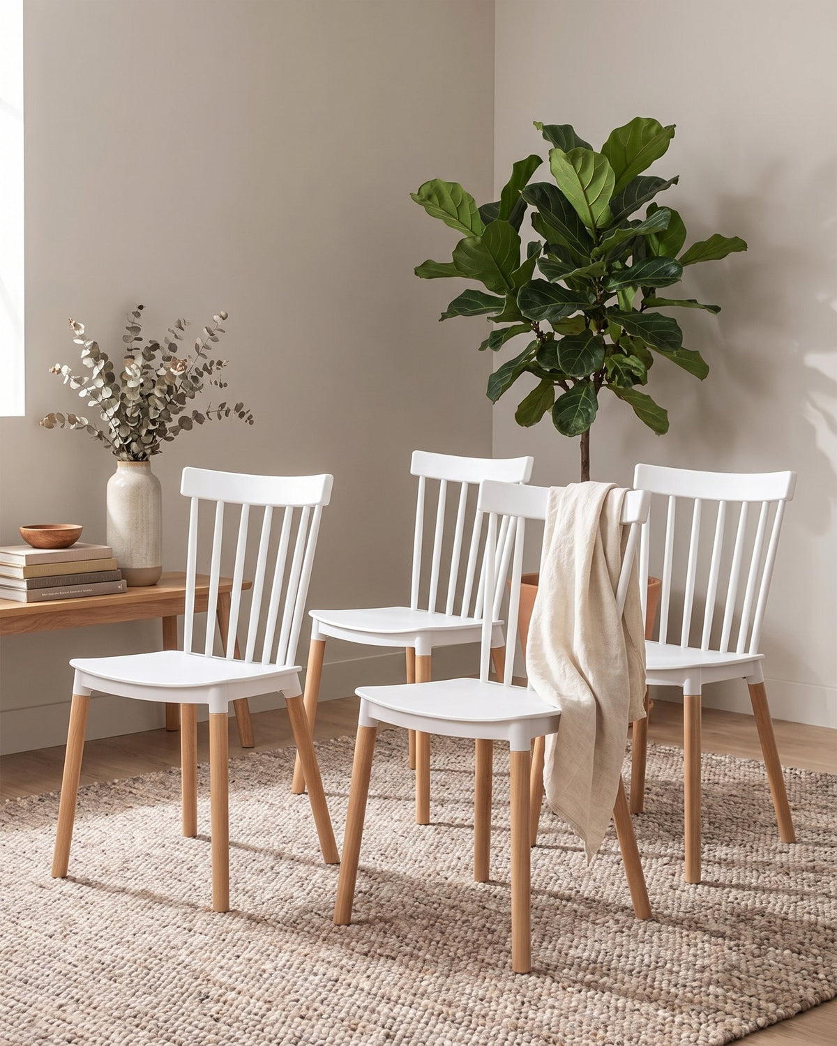 Pack de 4 Sillas Windsor Blanca