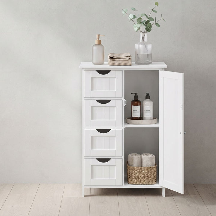 Mueble Gabinete Organizador Multiuso Blanco 4 Cajones Uttran