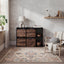 Mueble Organizador Negro con 4 Canastos de Tela Harslov
