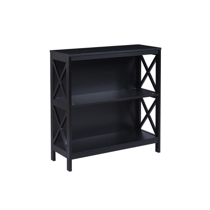 Comoda Estante Librero 2 Niveles Hamra Negra