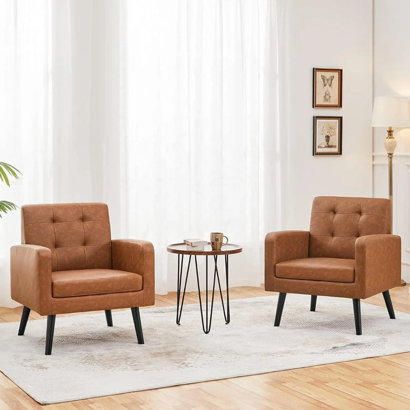 En pareja · Poltrona Eco cuero Cafe Timra
