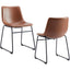 Set de 2 Sillas Comedor Eco cuero Cafe Kardis