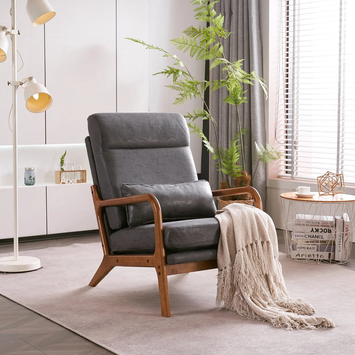 Poltrona Eco cuero Gris Konges