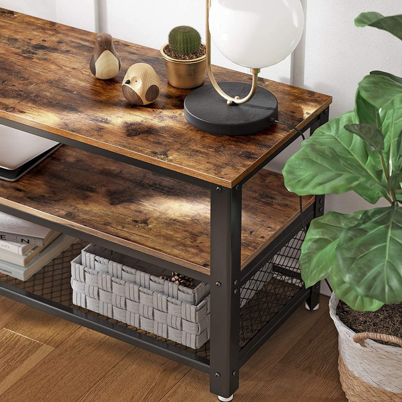 Tres niveles · Rack TV Roterdam Consola 100 cm Estilo Industrial