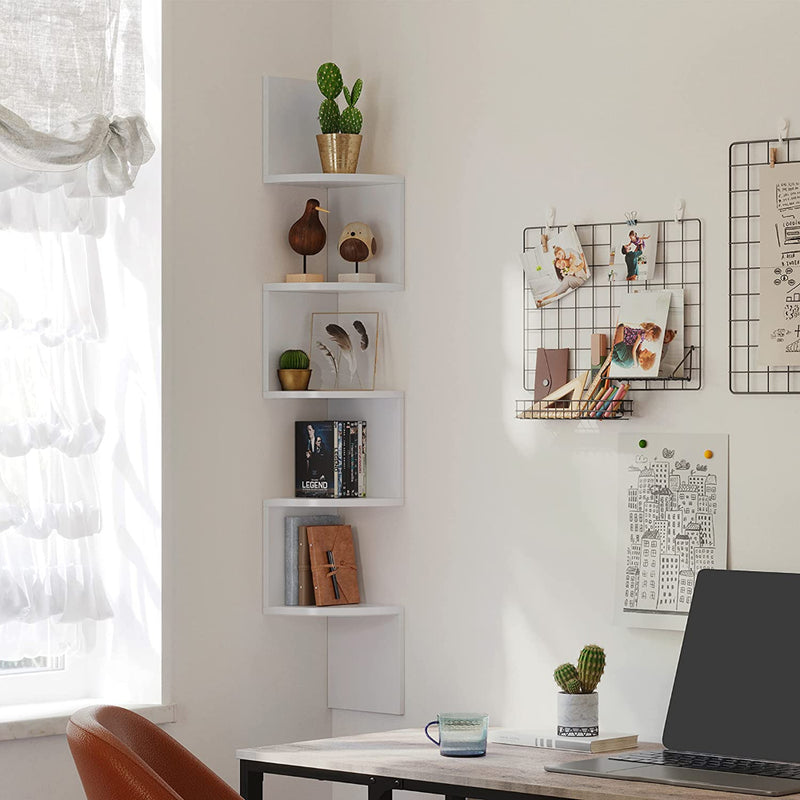 Para todo espacio · Mueble Estante Esquinero ZigZag Blanco Ribe