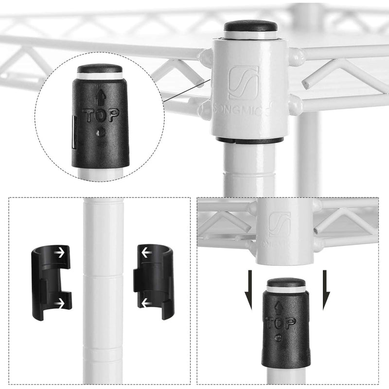 Niveles ajustables · Estanteria Organizador Blanco Ajustable 5 Niveles Dunker