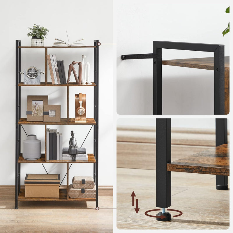 Pies ajustables · Estanteria Librero 5 Niveles Gavle