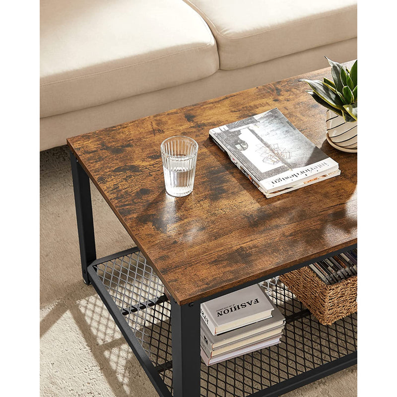 Cubierta amplia · Mesa de Centro Rectangular Lagan Estilo Industrial