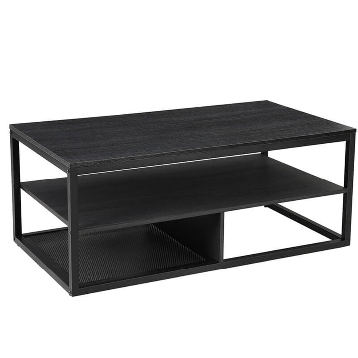 Mesa de Centro Rectangular Negra Holo