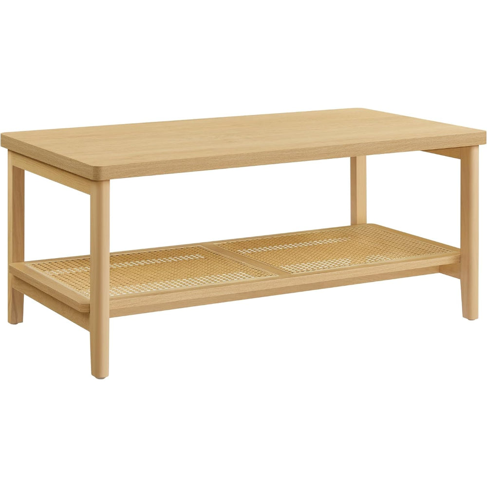 Mesa de Centro Rectangular Estilo Ratán Trento